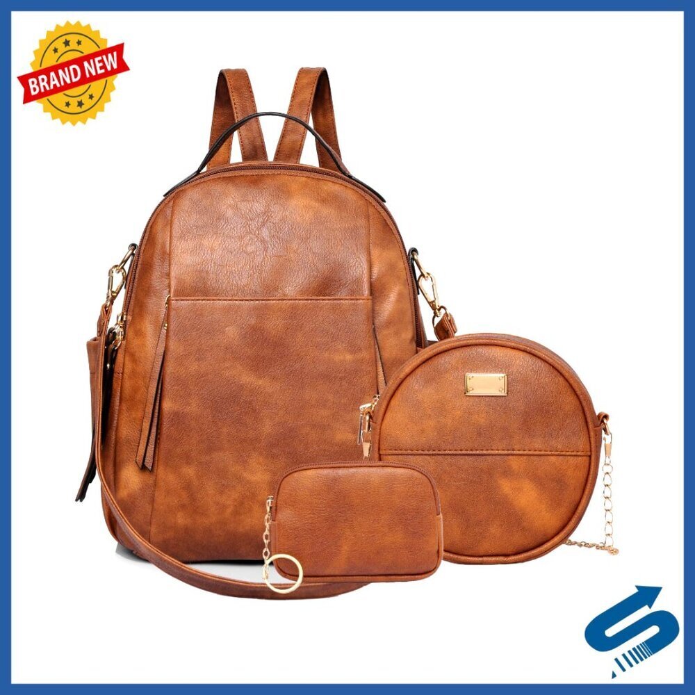 Leather Mini Backpack Purse Convertible Shoulder Bag Roomy Compartments Chic